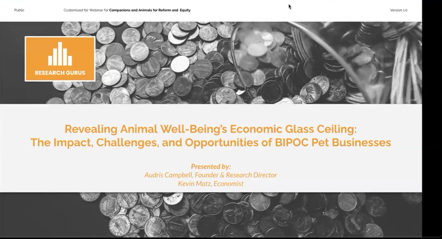 Changemaker Webinar: The Revealing Animal Well-Being's Economic Glass Ceiling Report